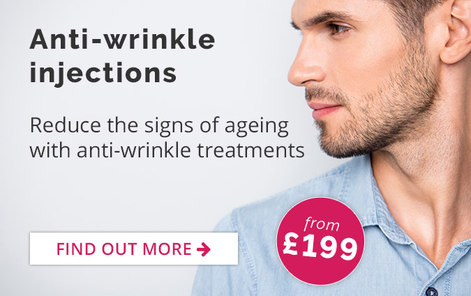 Anti-wrinkle injections. Reduce the signs of ageing with anti-wrinkle treatments. From £199.